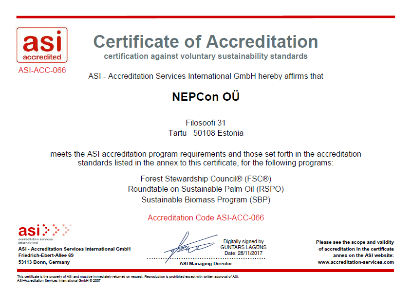 Certificate-of-accreditation