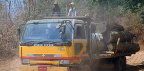 Dusty car