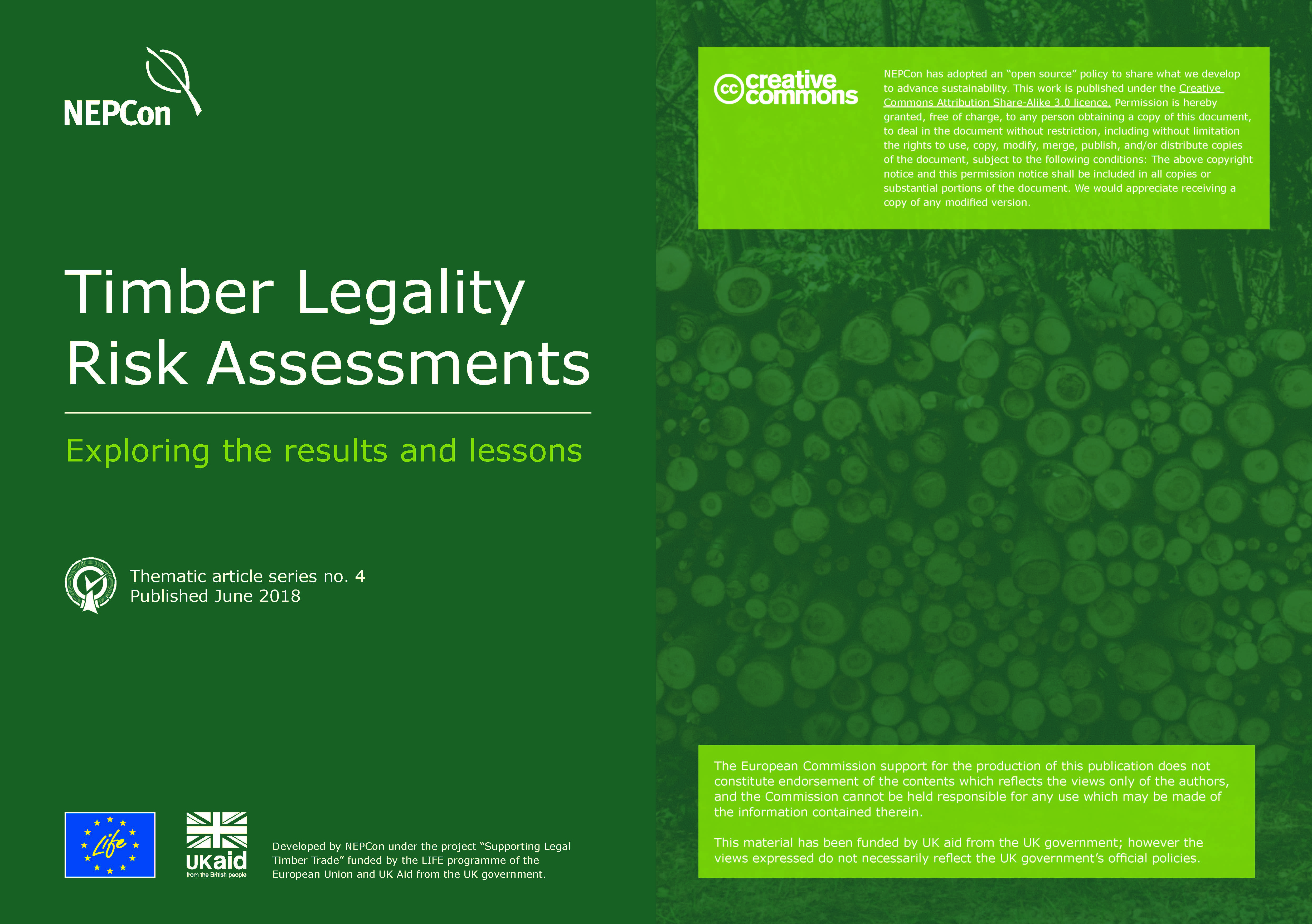 THEMATIC ARTICLE NO.4: TIMBER LEGALITY - EXPLORING THE RESULTS AND LESSONS