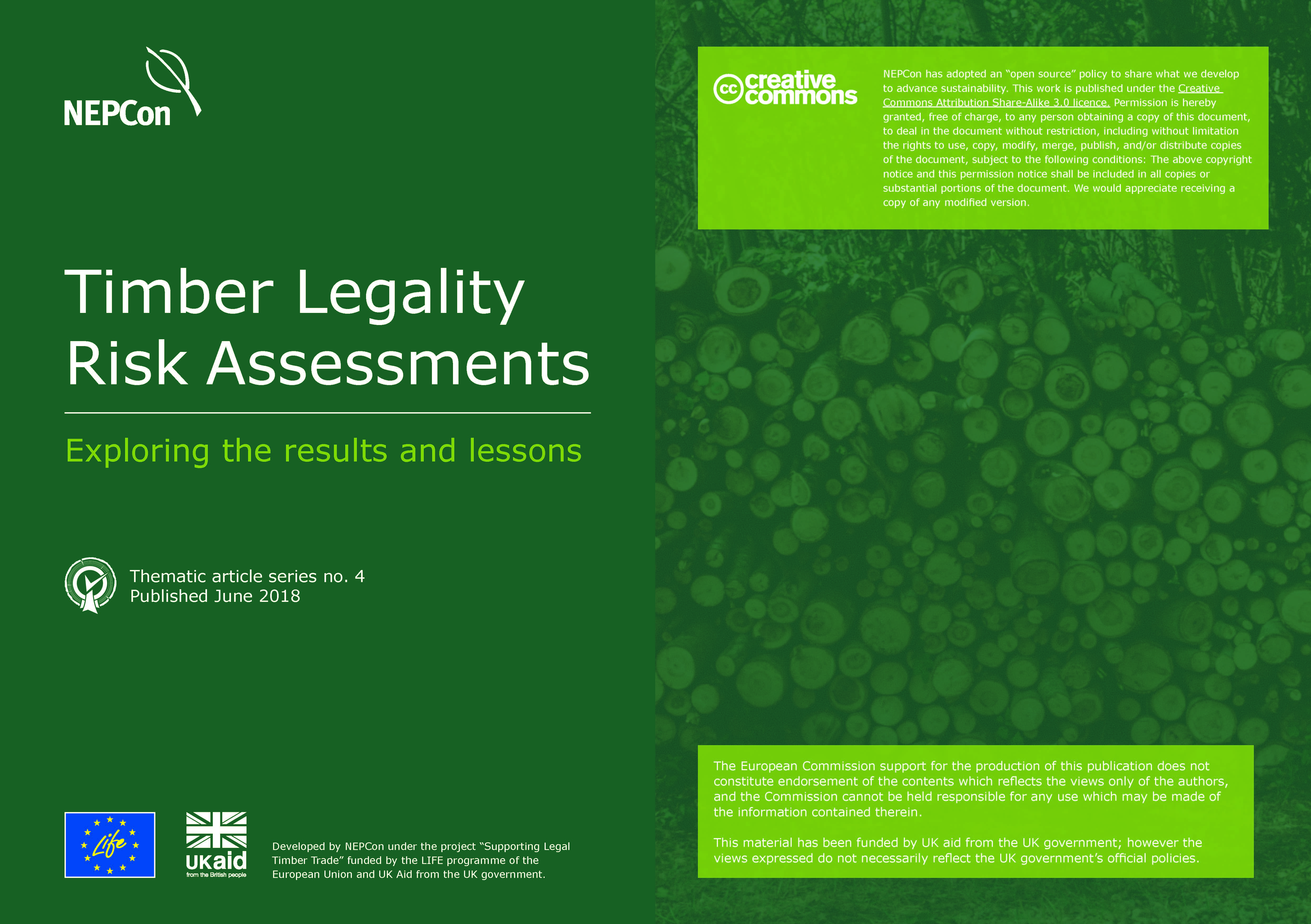 THEMATIC ARTICLE NO.4: TIMBER LEGALITY - EXPLORING THE RESULTS AND LESSONS
