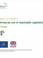 EUTR Honduras list of applicable legislation 