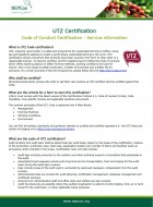 UTZ Code of Conduct Certification Factsheet