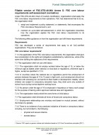 FSC labour requirements