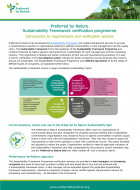Introduction to Preferred by Nature Sustainability Framework verification programme