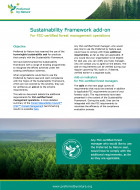 Sustainability Framework tilføjelse for FSC-certified forest management-aktiviteter